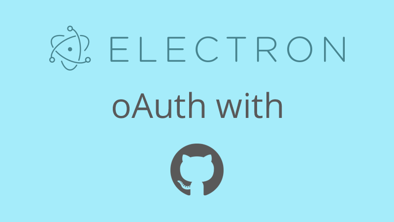 Electron. oAuth authentication with GitHub